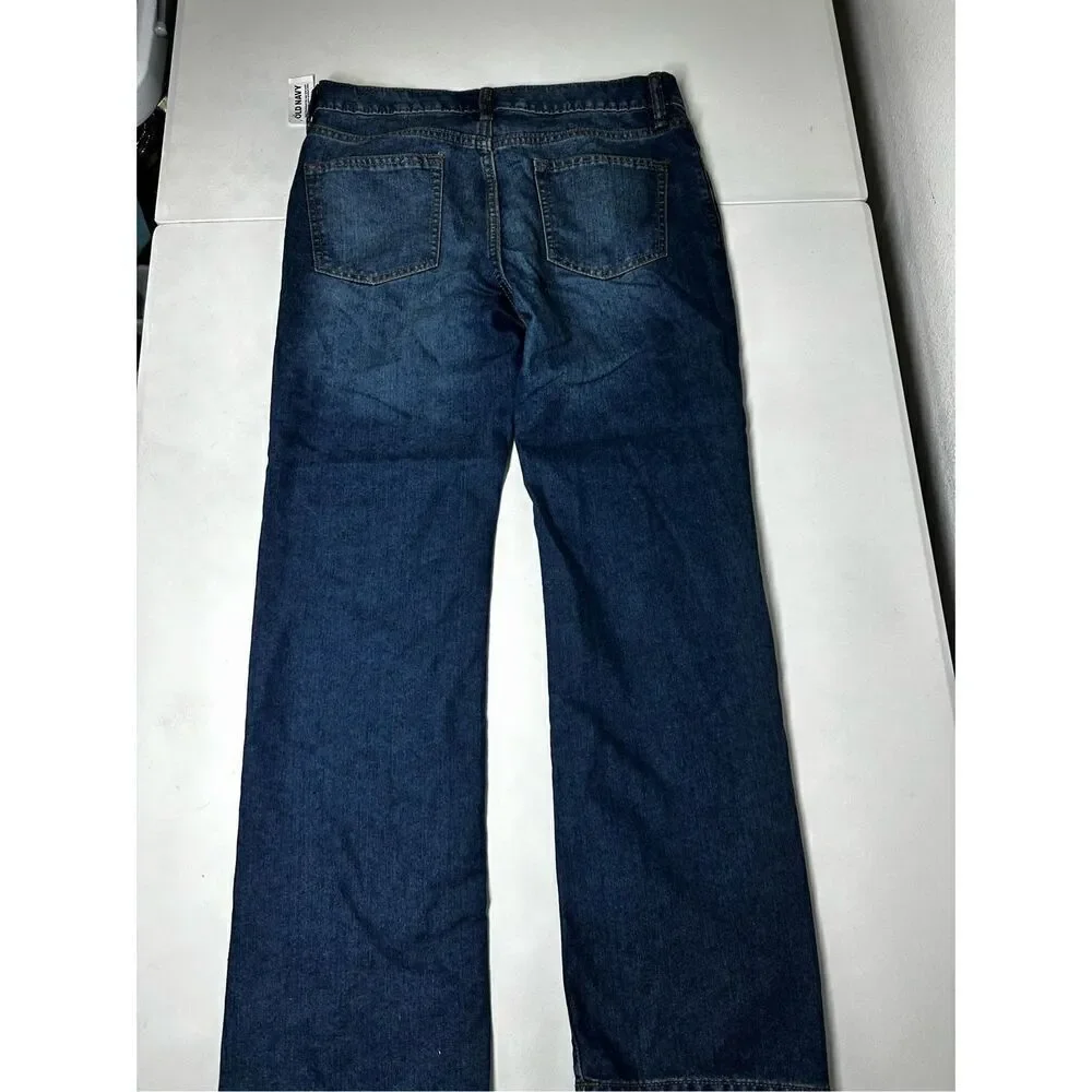 NWT Old Navy Boys Jeans Size 14 Regular Mid Rise Straight Classic Denim Blue